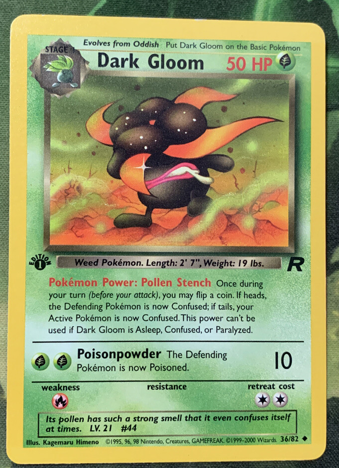 1st Edition Dark Gloom 36/82 - Team Rocket - Near Mint