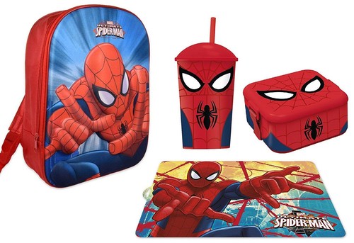 Super Set Zaino Zainetto Spiderman in 3D Portamerenda Asilo,Scuola | eBay