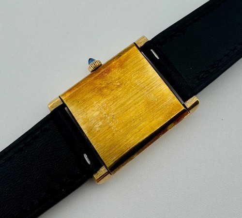 Cartier Tank 5512 405 Gold Plated Mechanical Wristwatch 22mm Case Runs AS IS - Picture 5 of 8