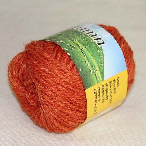 Sale 1 Ball 50g Soft Waem Chunky Thick Wool Hand Knitting Yarn Orange 248-225 - Picture 6 of 22
