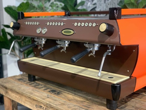 LA MARZOCCO GB5 3 GROUP ORANGE & BROWN ESPRESSO COFFEE MACHINE COMMERCIAL MAKER - Picture 7 of 12