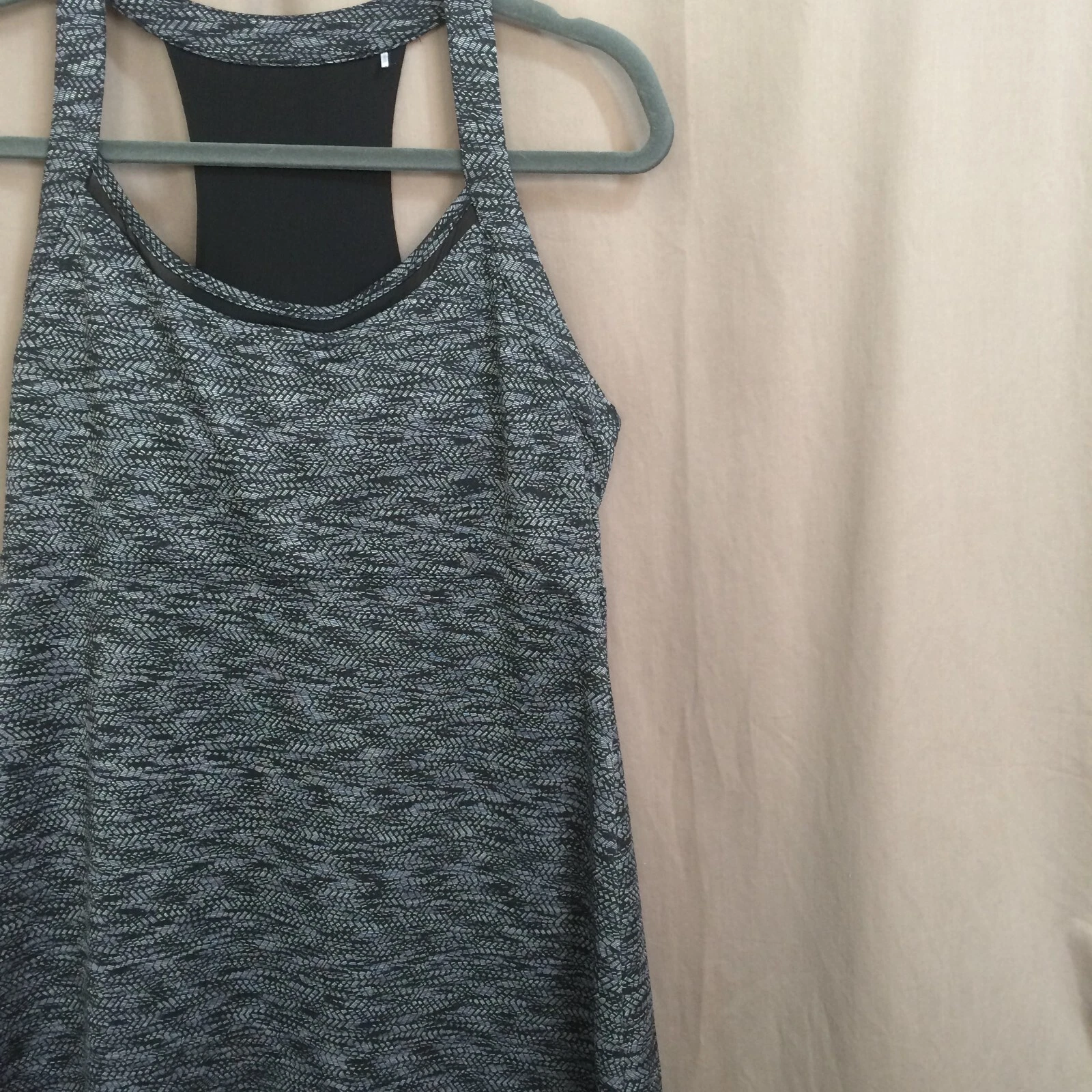 mpg athletic dress performance built in bra stretch 