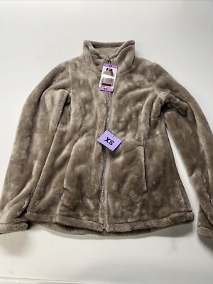 32 Degrees Heat Women's Plush Faux Fur Full Zip Mock Neck Jacket