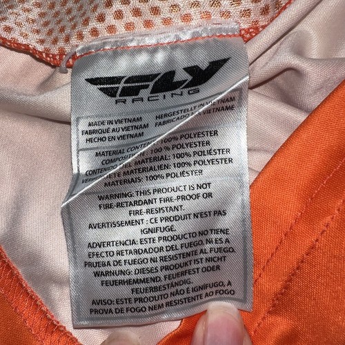 Fly Racing Lite Motocross Motorcycle Jersey Men's S Orange Blue Long Sleeve Mesh - Picture 16 of 18