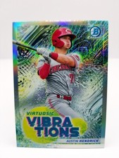 2022 Bowman Chrome Austin Hendrick #VV-8 Virtuosic Vibrations Cincinnati Reds