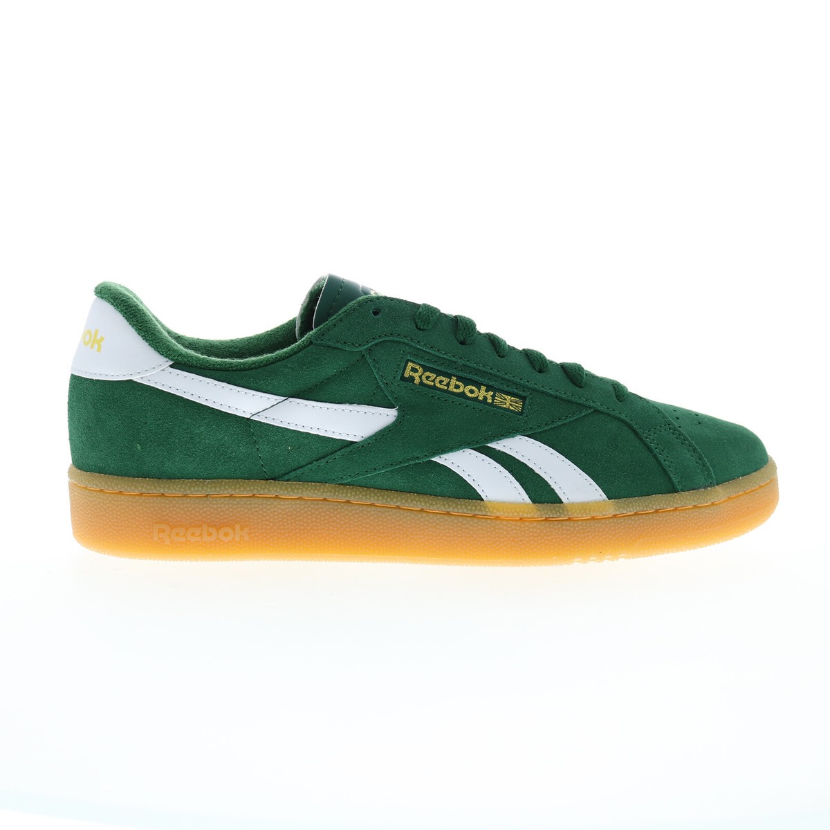 Reebok Club C Grounds UK Mens Green Suede Lace Up Lifestyle Trainers Shoes eBay