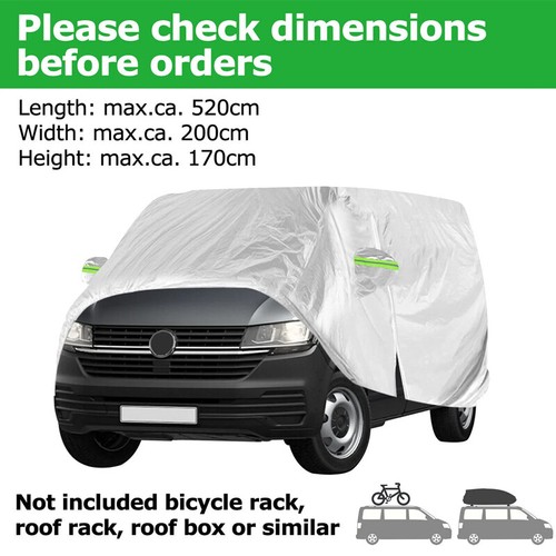 Heavy Duty Weatherproof Full Car Cover For VW Transporter Camper Van T3 T4 T5 T6 - Picture 2 of 11