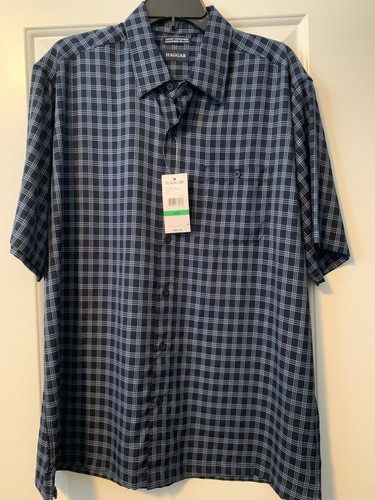 Haggar Men's Short Sleeve Shirt Casual 