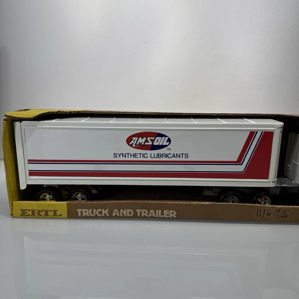 罕见 ERTL 卡车和拖车 Amsoil Syn。 润滑油压钢 22 英寸美国复古 — 第 4/4 张图片