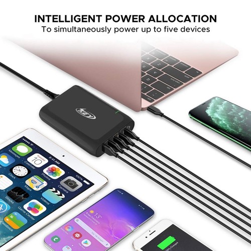 100W 5 Port PD USB-C Fast Charging Charger Adapter For iPhone Samsung Android - Picture 6 of 7