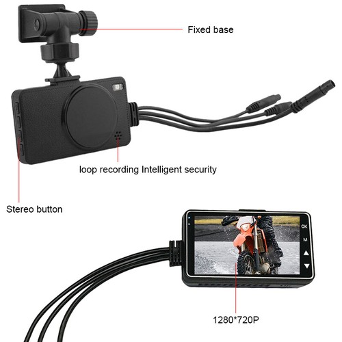 3" LCD Waterproof Motorcycle DVR Front Rear Camera Dual Lens Video Recorder &64G - Picture 9 of 12
