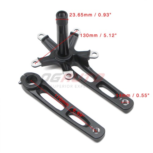 Folding Bike Crank Arm Set Fit 45T-58T Chainring 170mm Bicycle Crankset Alloy - Picture 13 of 16