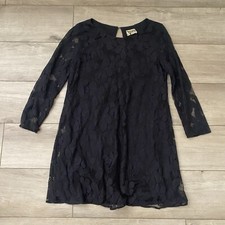 Show Me Your MuMu Mini Dress Black Lace  A Line Dress Keyhole Back Sz Small 