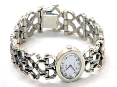 AKP AS 1977-2 INT Silber 835 Handaufzug Damen Armbanduhr Germany um 1977 - Bild 1 von 4