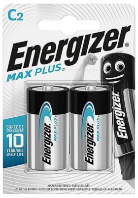 C Alkaline Max Plus Batteries, 2 Pieces - E301324200 ENERGIZER
