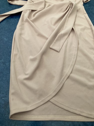 Oten Dress Faux Wrap Sheath Cocktail Career Ruffle Sleeves Sz M NWT - Picture 13 of 18