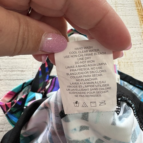 Swim Solutions Triple Tier Tankini Top NWT size 8 Tropical Swimsuit - Picture 10 of 13