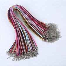 10PCS/Pack Suede Leather Cords w/ Lobster Clasps Necklace Jewelry Making Cords