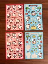 Vintage Sanrio HELLO KITTY Summer Ocean Beach Stickers 4 Sheets Lot
