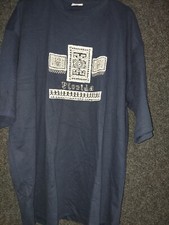 Vintage Florida Tiki Shirt Pluma Made In The Usa 2x navy color not single stich