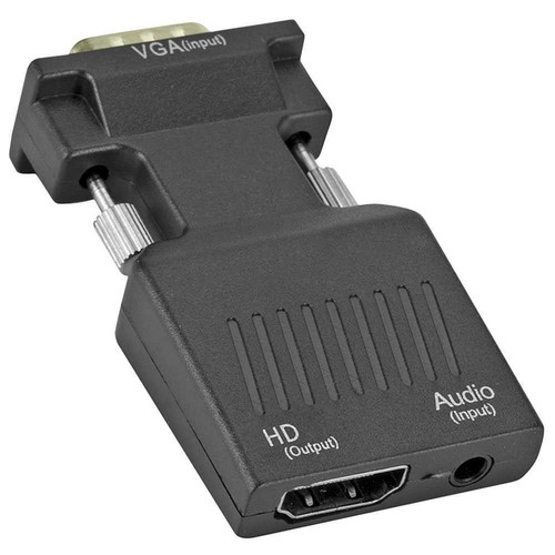 Adaptateur VGA Mâle vers HDMI Femelle avec Câble Audio Video Full HD GF2435 - Imagen 2 de 6