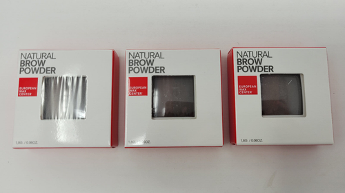 European Wax Center Natural Brow Powder Milan 0.06 oz. 12102 Lot of 3 - NEW