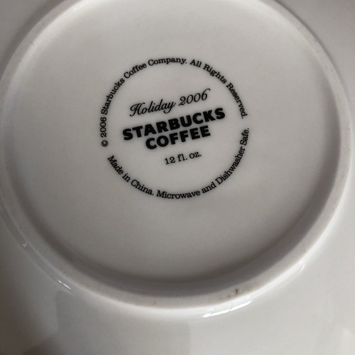Starbucks 2006 Holiday Christmas Saucer Plate Replacement Green Stocking - Picture 4 of 4