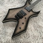 Brand New Bc Rich 2010's Warlock Electric Guitar Trans Black Flame Maple Top Gw