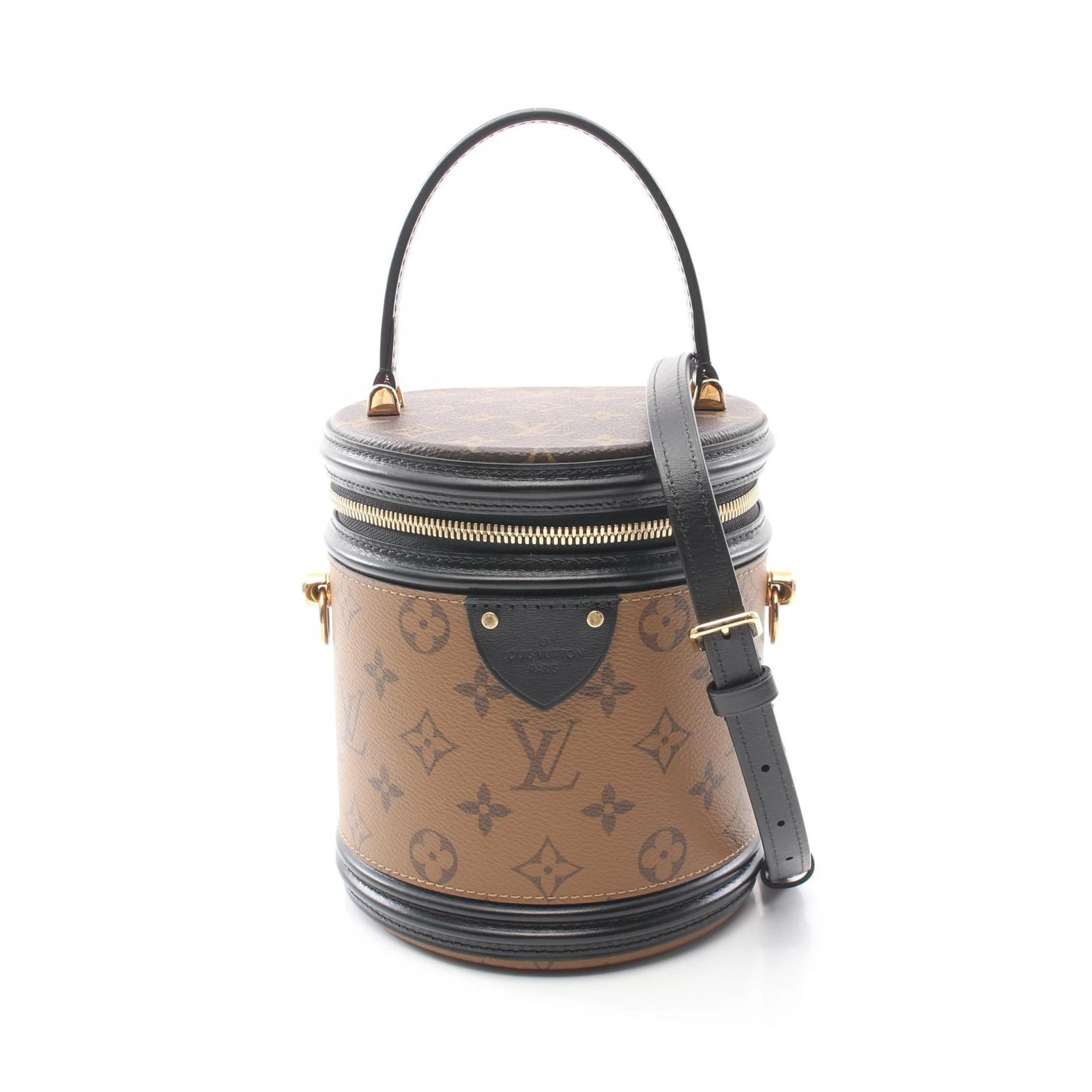LOUIS VUITTON（LV） Borsa a mano Louis Vuitton Cannes 2 vie M43986 monogramma rovescio marrone nero usata LV