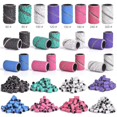 KADS 50Pcs Nail Sanding Cap Bands For Electric Nail File Drill Nail Drill Sanding