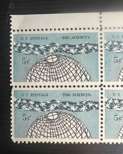 5 Cent Stamp. US # 1237. 1963 "The Sciences" . Block of 4. MNH - Picture 2 of 4