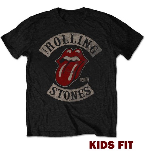 T-SHIRT ROLLING STONES tour ufficiale 78 bambini ragazzi ragazze maglietta rock con licenza NUOVA - Foto 8 di 8