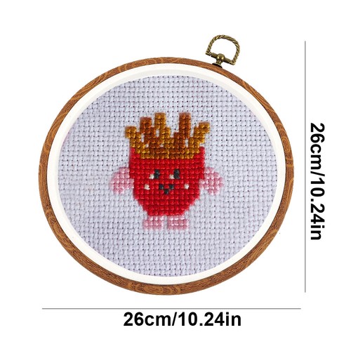 Round Embroidery Hoops Cross Stitch Frame Imitated Wood for Embroidery Art Craft - Picture 23 of 36