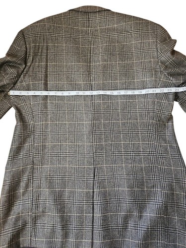 Loro Piana John W. Nordstrom Mens Blazer Cashmere Olive Houndstooth Plaid Preppy - Picture 6 of 10