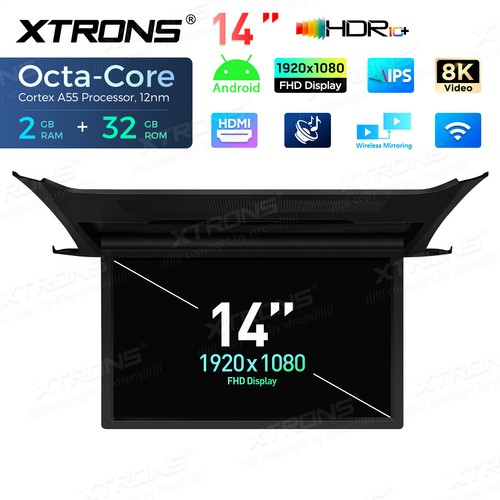 14" Android Car Roof Flip Down Monitor MPV TV 2+32GB for TOYOTA ALPHARD VELLFIRE - Picture 14 of 23
