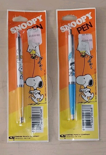 (2) Versiegelt Vintage Peanuts Figuren Kugelschreiber Tintenstifte ~ Empire ~ Snoopy & Lucy - Bild 6 von 7