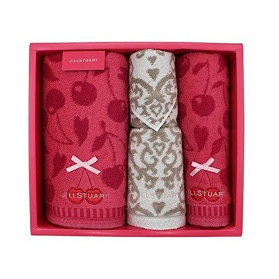 Jill Stuart Handtuch Geschenkset Rosa/Weiß Petite Clees [Taschentuch...