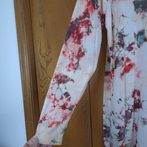 Logo Lori Goldstein Top Women 1X Multicolor Mesh Watercolor Tie Dye Tunic Casual - 第 3/9 張圖片