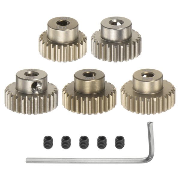 "48P Ritzel-Set 3,175 Mm (1/8\") Welle 23T 24T 25T 26T 27T Mit Stufen(5 StüCk)"-image