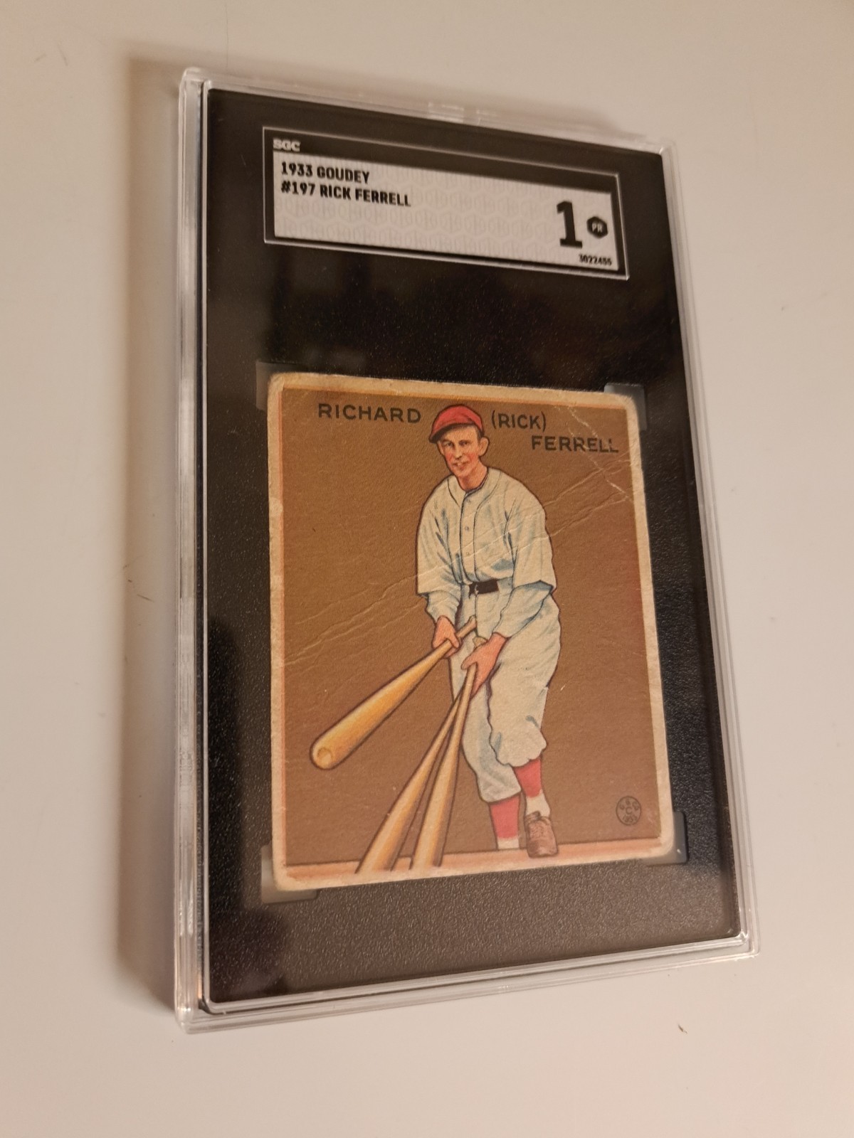 1933 Goudey Rick Ferrell Boston Red Sox #197  💥💥🎆  SGC Graded 1
