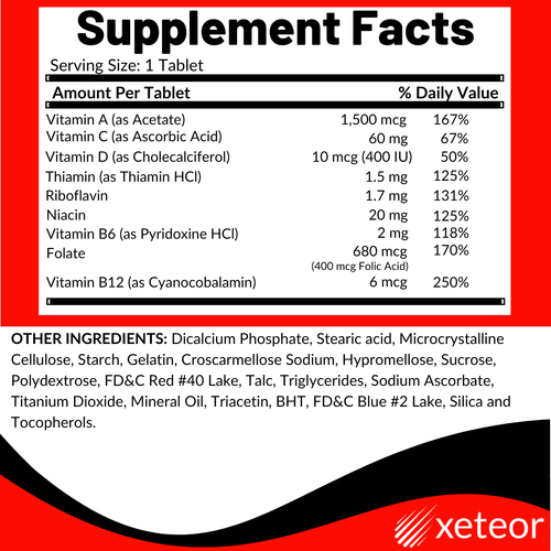 Rugby Daily-Vite Multivitamin - 100 Tablets | Gluten Free (02-2027) - 2 Pack - Picture 4 of 15