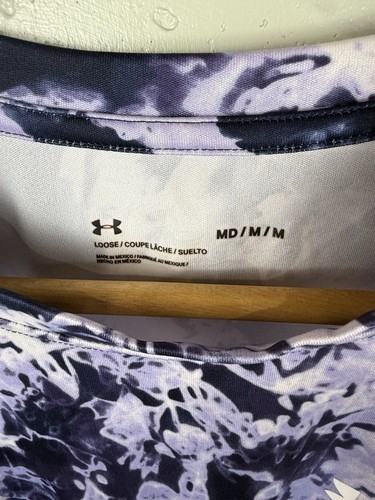 Under Armour Womens Size M Long Sleeve Loose Fit Training Running Shirt Camo - Picture 3 of 7