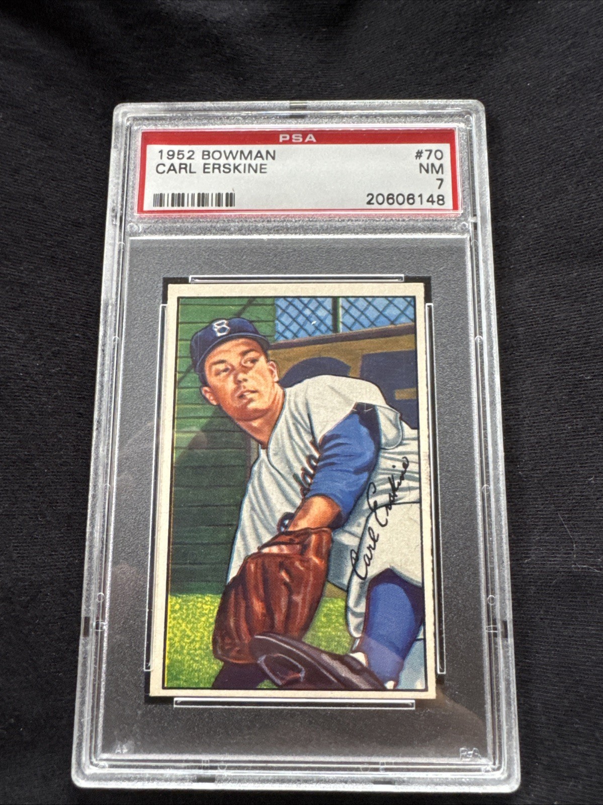 1952 Bowman PSA 7 - 70 Carl Erskine