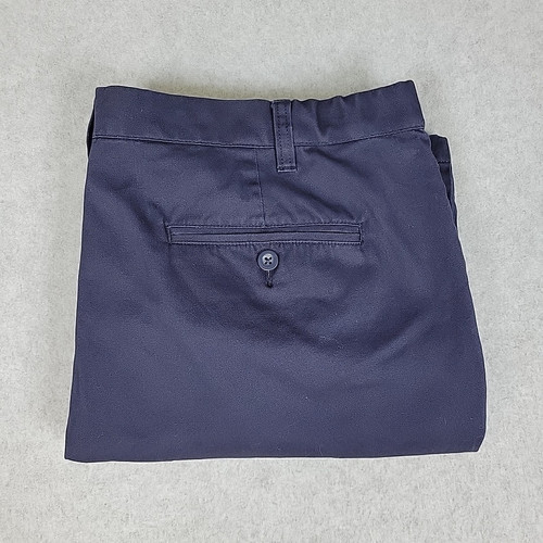 Croft & Barrow Shorts Men's 40 Blue Chino Easy Care Pleated Adjustable Waist