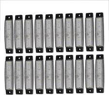 White LED Side Marker Lights, (Pack of 20) 6 LED 2835 SMD Clearance 20 pcs white