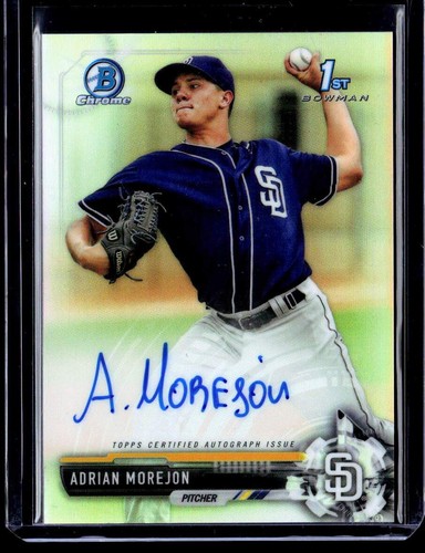 2017 Bowman Chrome Prospect Refractor Auto Adrian Morejon Padres #CPA-AM