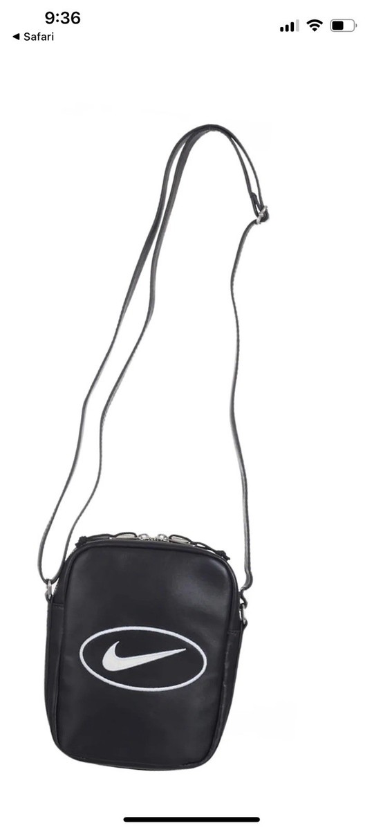 Supreme Nike Leather Shoulder Bag Black 100 Authentic for