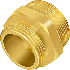 Fire Hydrant Hex Nipple, 2" NPT X 1-1/2" NST (NH) Male Fire Hydrant Hose Adapter