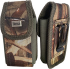 Étui à clip en métal robuste camouflage compatible avec téléphone à clapet Doro 626