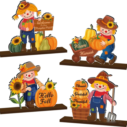 Rustic Thanksgiving Decorations Wooden Turkey Centerpiece Fall Harvest Table Sig - Bild 12 von 12